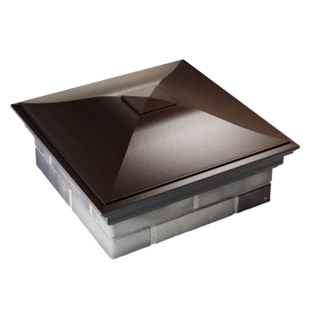 Колпак Zking Монблан Коричневый на столб 2х2 кирпича (515х515мм) Евпатория фото