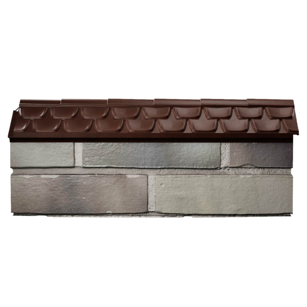 Парапет Zking Эльбрус Коричневый с посадкой на 0.5 кирпича (130мм) в Евпатории фото