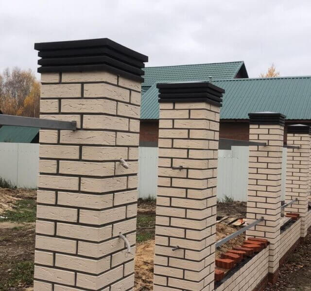 Колпак Zking Бона ХайТек Коричневый на столб 1.5х1.5 кирпича (385х385мм) в Евпатории фото