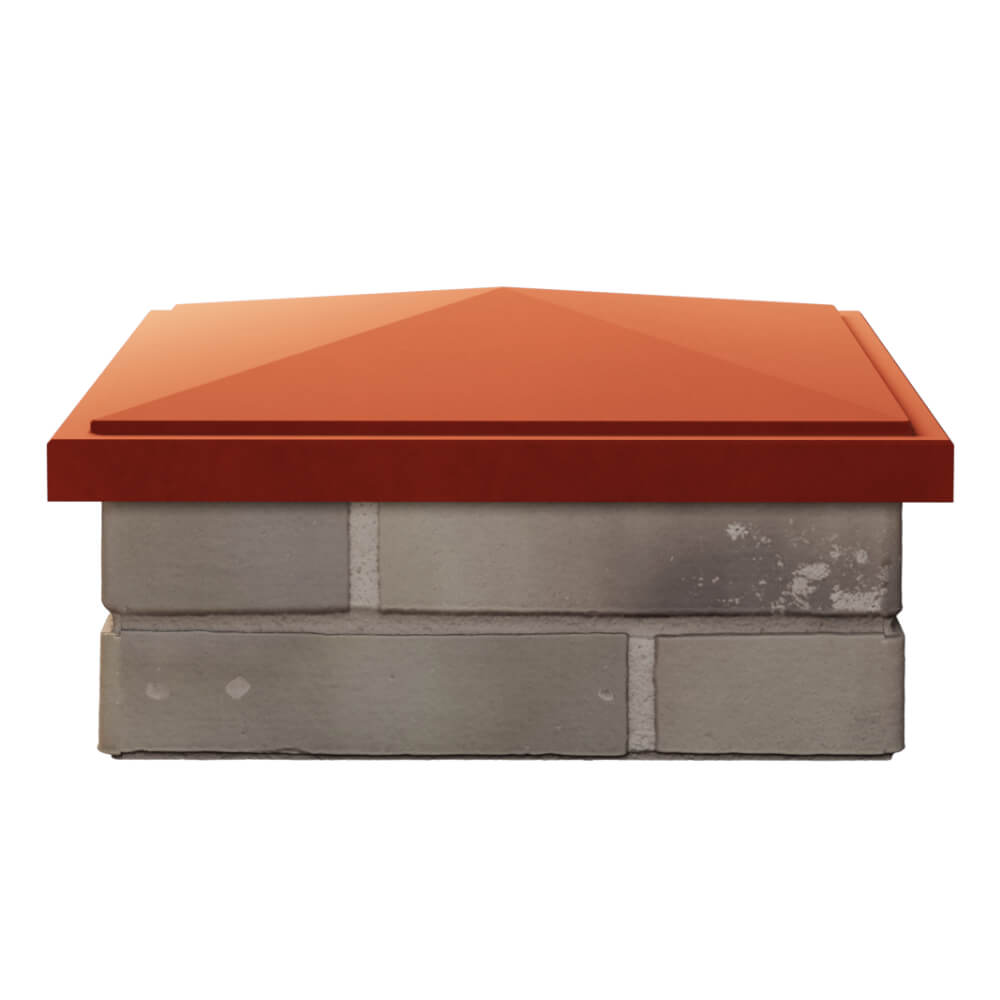 Колпак Zking БонаМоно Красный на столб 1.5х1.5 кирпича (385х385, 400х400мм) Евпатория фото