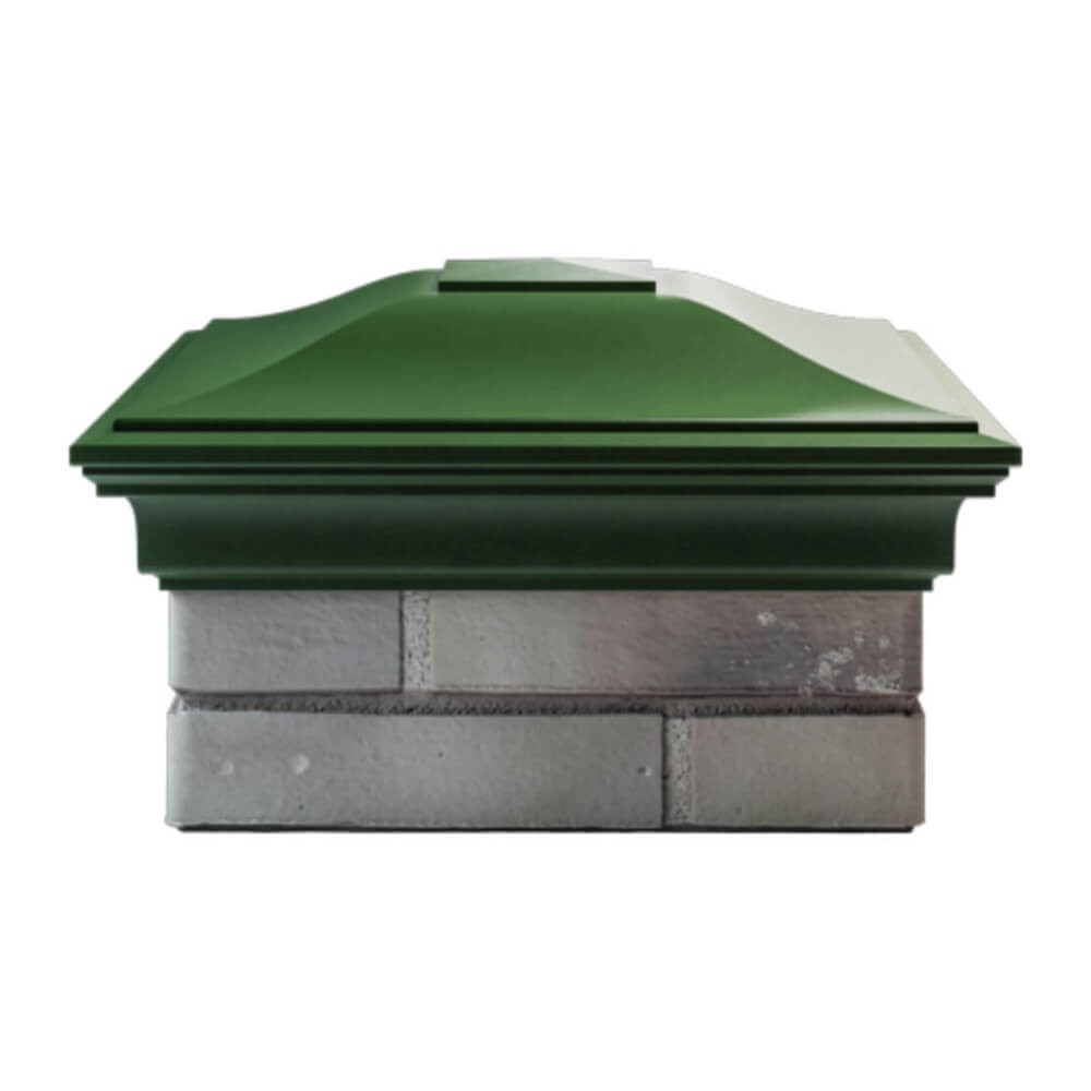 Колпак Zking Монблан Зеленый на столб 1.5х1.5 еврокирпича 0.7НФ (355х355мм) Евпатория фото