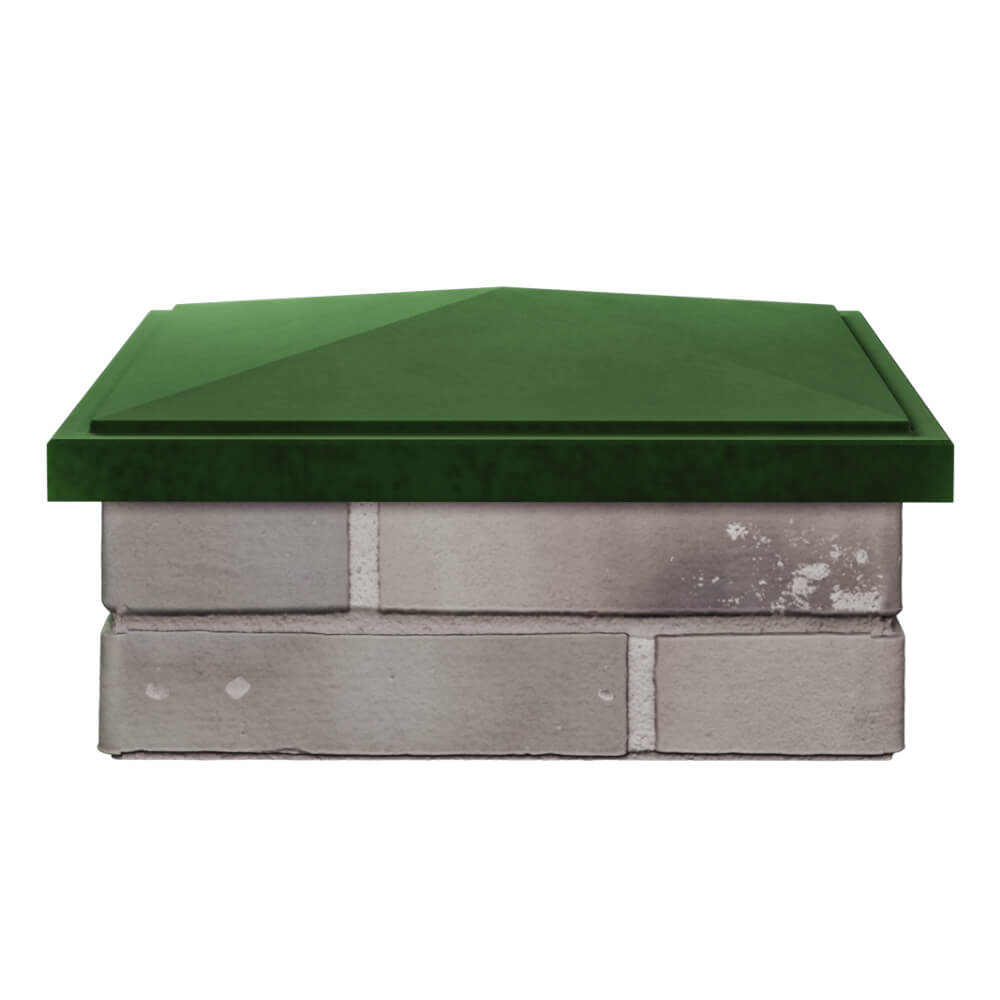 Колпак Zking БонаМоно Зеленый на столб 1.5х1.5 кирпича (385х385, 400х400мм) Евпатория фото