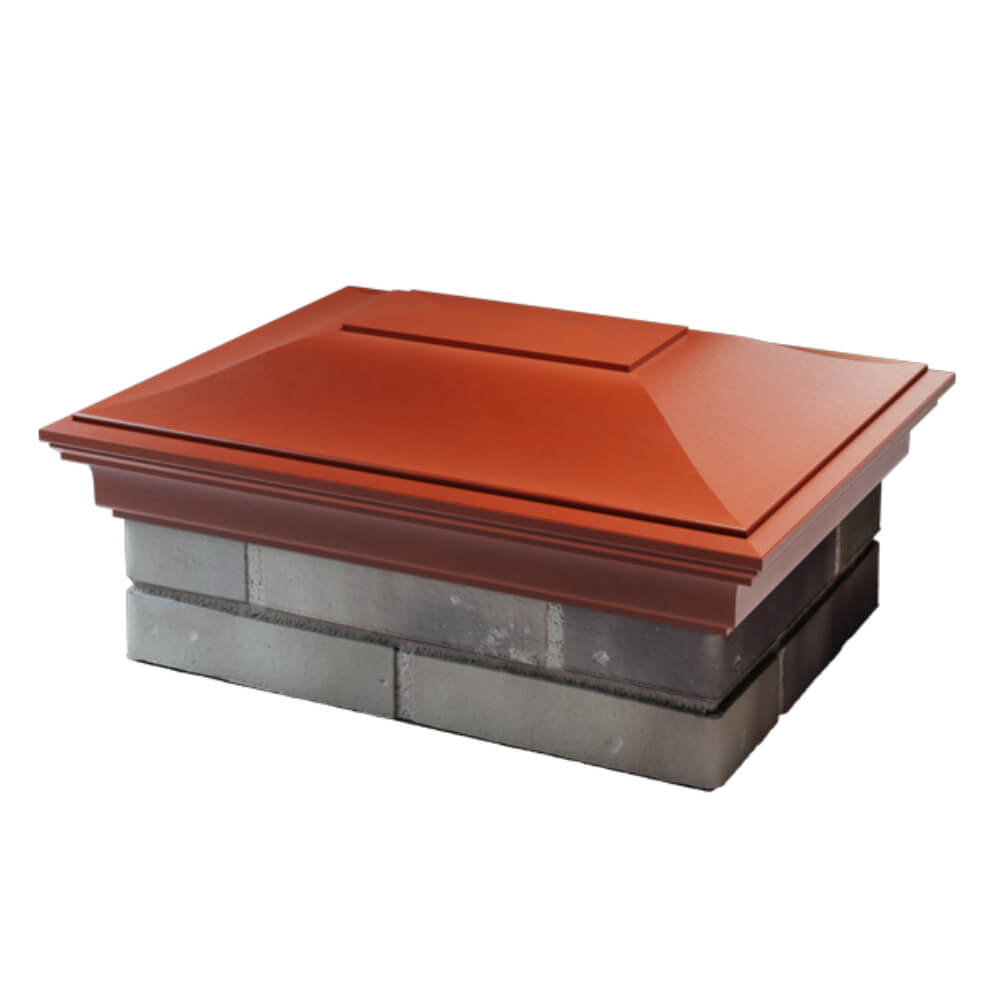 Колпак Zking Монблан Красный на столб 2х1.5 кирпича (515х385мм) в Евпатории фото