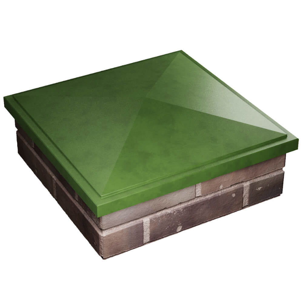 Колпак Zking БонаМоно Зеленый на столб 2х2 кирпича (515х515, 530х530мм) в Евпатории фото