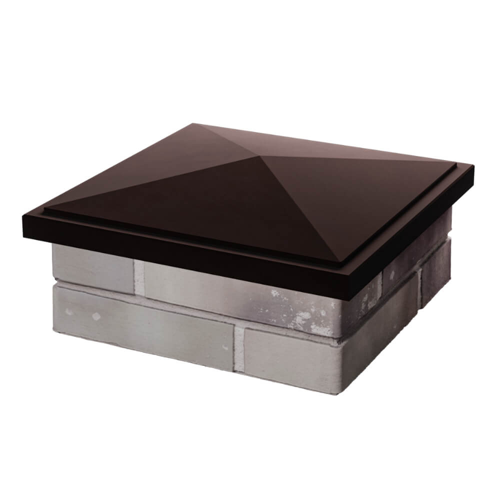 Колпак Zking БонаМоно Коричневый на столб 1.5х1.5 кирпича (385х385, 400х400мм) в Евпатории фото