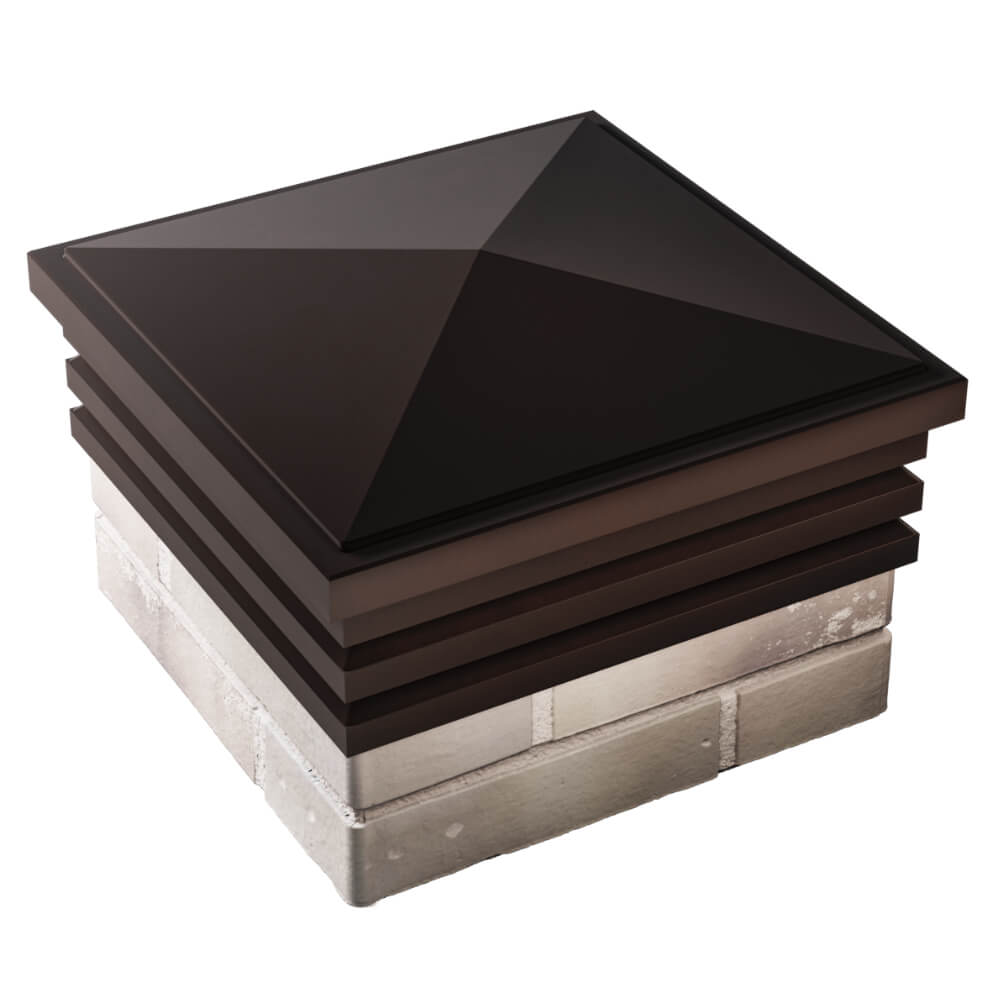 Колпак Zking Бона ХайТек Коричневый на столб 1.5х1.5 кирпича (385х385мм) в Евпатории фото