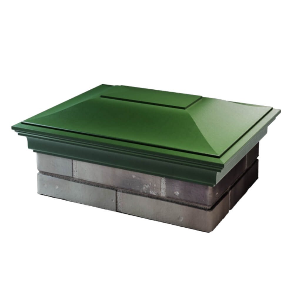 Колпак Zking Монблан Зеленый на столб 2х1.5 кирпича (515х385мм) в Евпатории фото