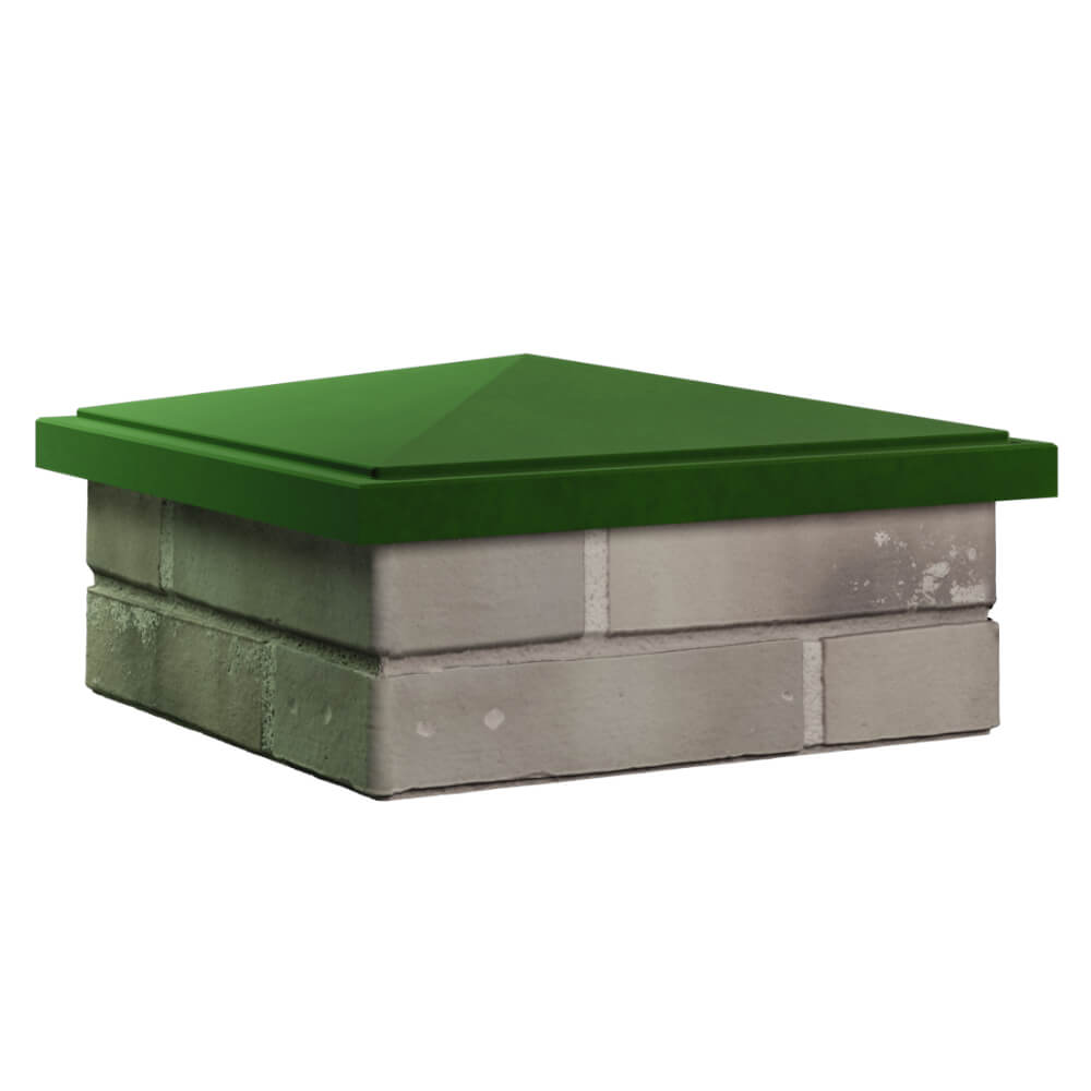 Колпак Zking БонаМоно Зеленый на столб 1.5х1.5 кирпича (385х385, 400х400мм) в Евпатории фото