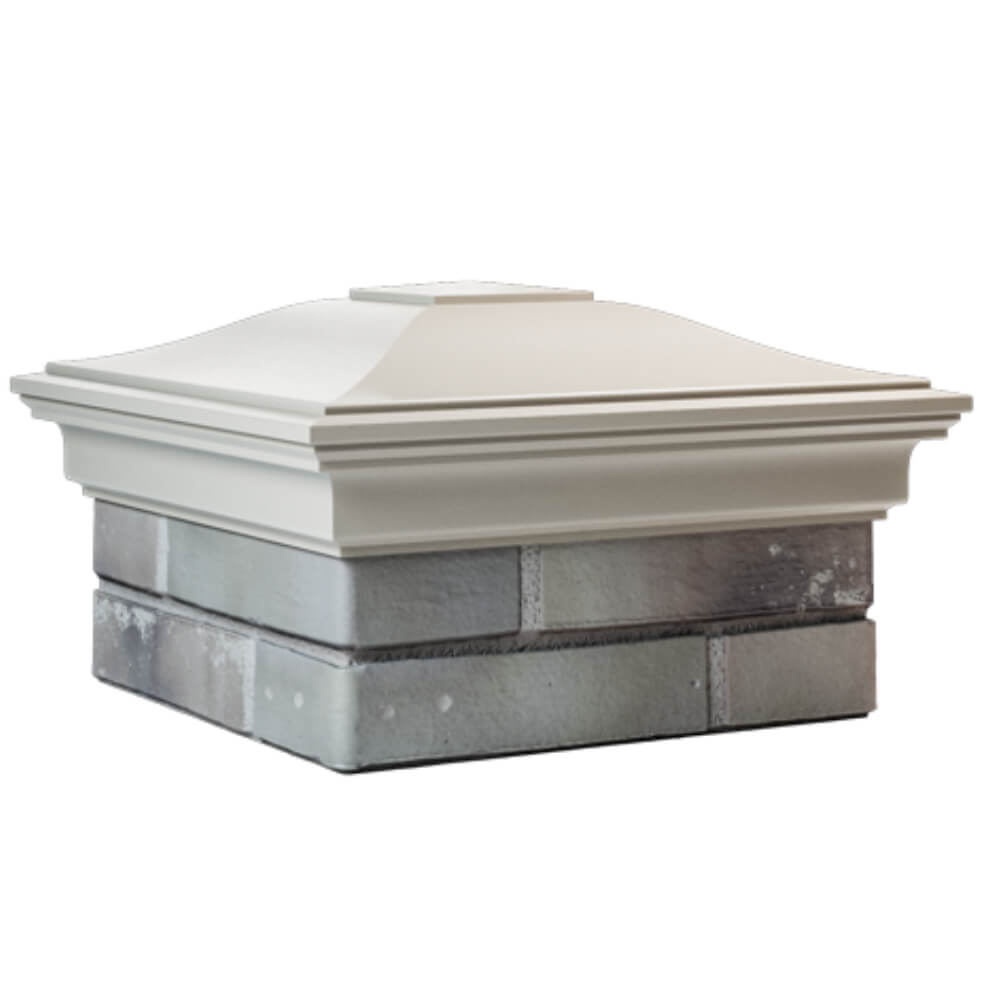 Колпак Zking Монблан Бежевый на столб 1.5х1.5 кирпича (385х385мм) в Евпатории фото