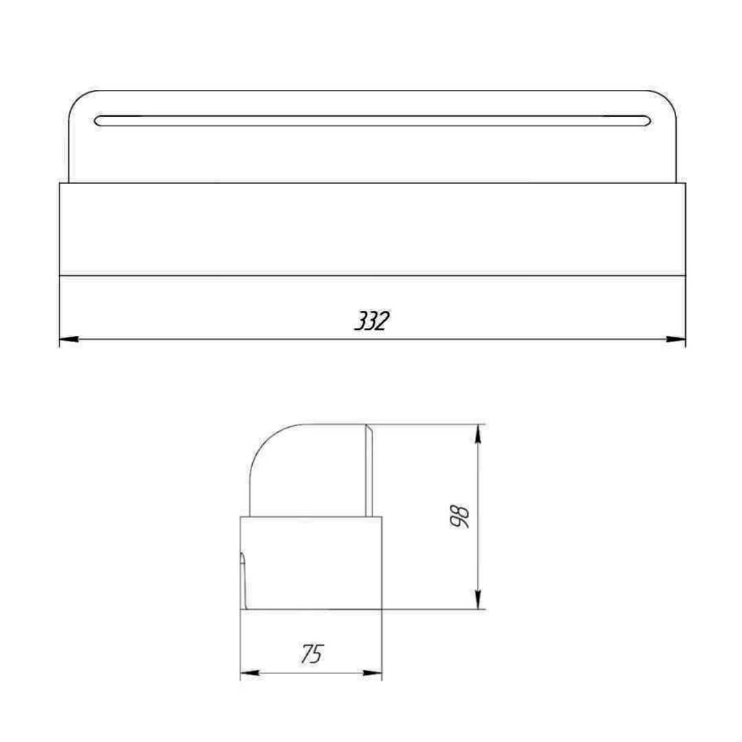 LED Светильник для шаговой плиты STONE Графитовый Серый 330х75х98мм в Евпатории фото