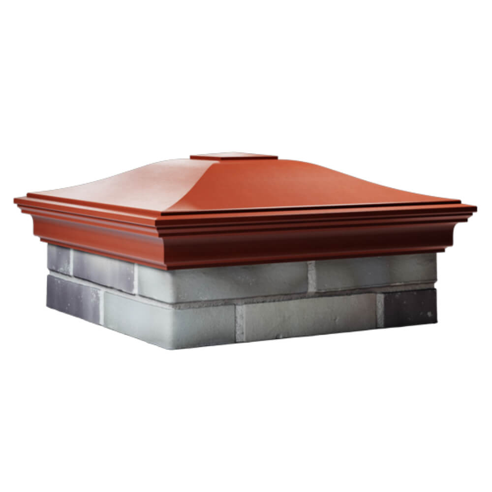 Колпак Zking Монблан Красный на столб 2х2 кирпича (515х515мм) в Евпатории фото