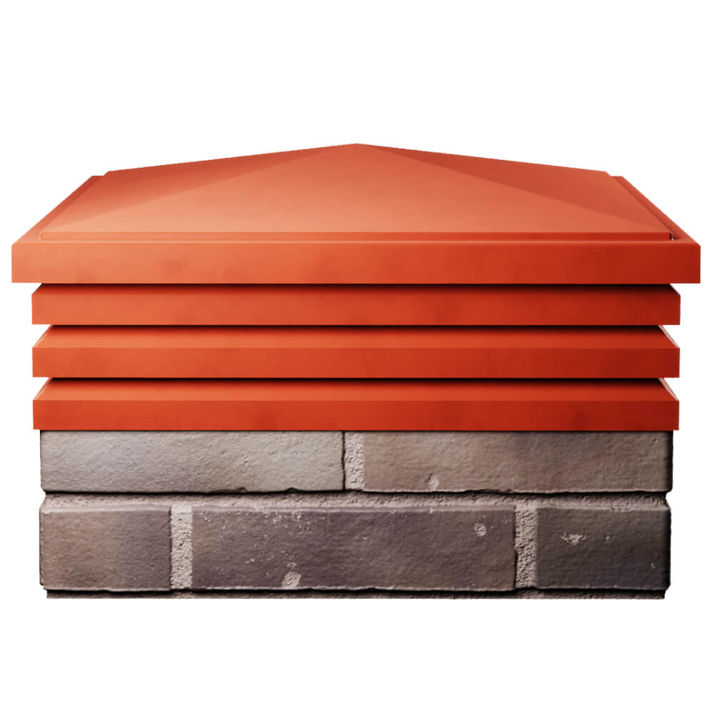 Колпак Zking Бона ХайТек Красный на столб 2х2 кирпича (513х513мм) Евпатория фото