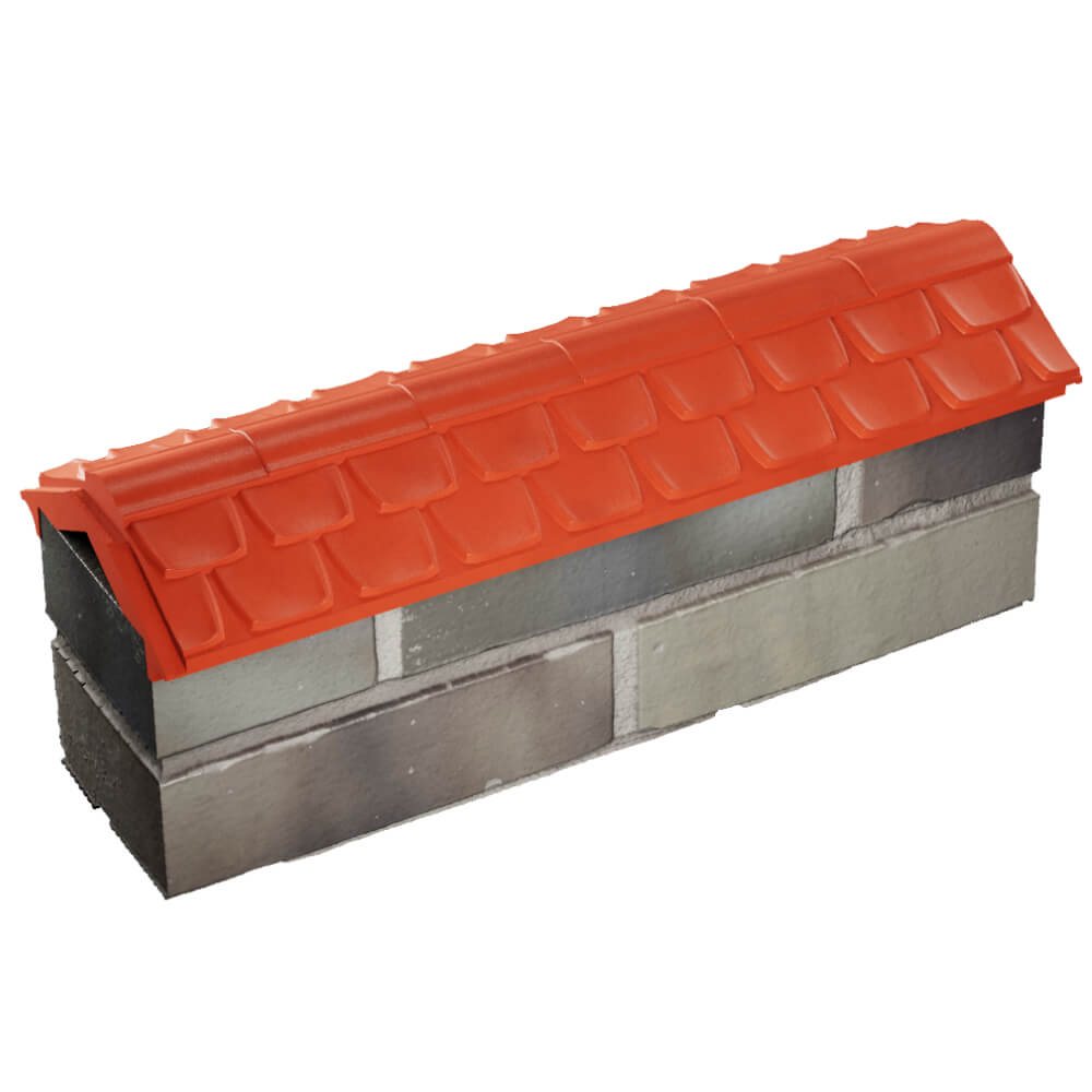 Парапет Zking Эльбрус Красный с посадкой на 0.5 кирпича (130мм) в Евпатории фото