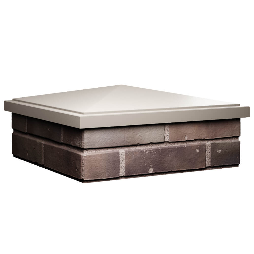 Колпак Zking БонаМоно Бежевый на столб 2х2 кирпича (515х515, 530х530мм) в Евпатории фото