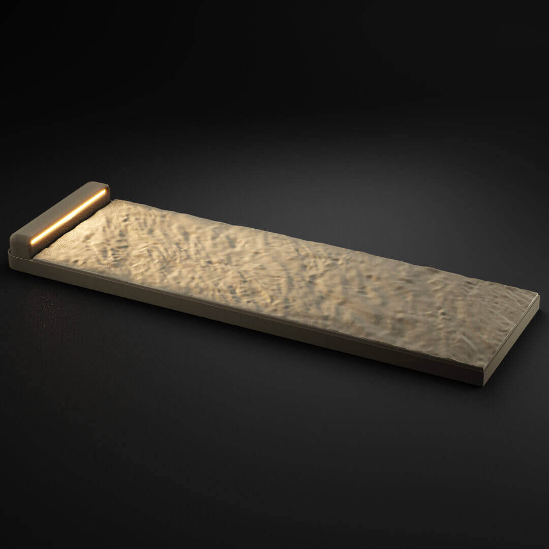 LED Светильник для шаговой плиты STONE Светлая Галька 330х75х98мм в Евпатории фото