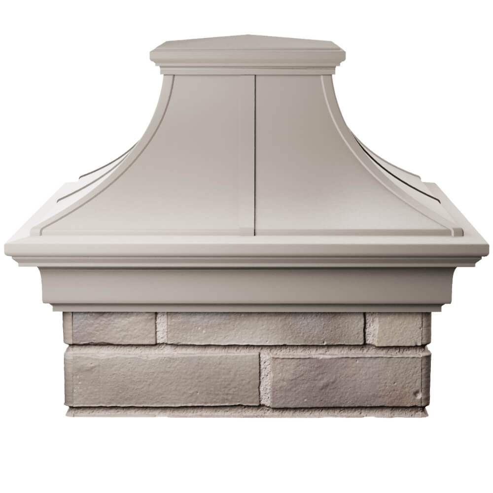 Колпак Zking Монблан Премиум Бежевый на столб 1.5х1.5 кирпича (385х385мм) Евпатория фото