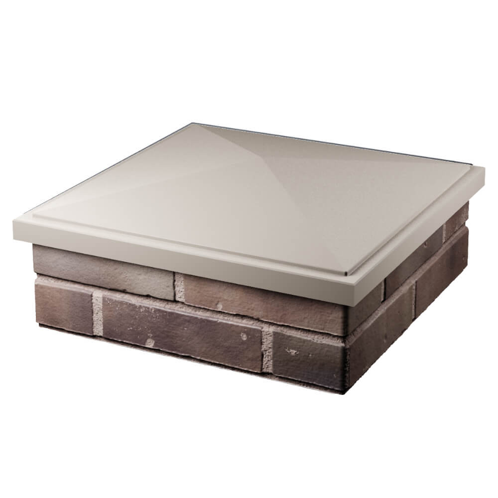 Колпак Zking БонаМоно Бежевый на столб 2х2 кирпича (515х515, 530х530мм) в Евпатории фото