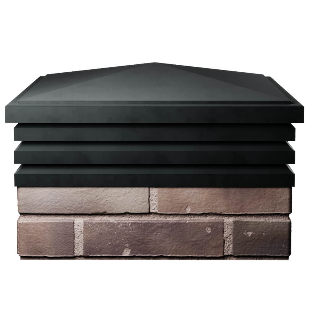 Колпак Zking Бона ХайТек Черный на столб 2х2 кирпича (513х513мм) Евпатория фото