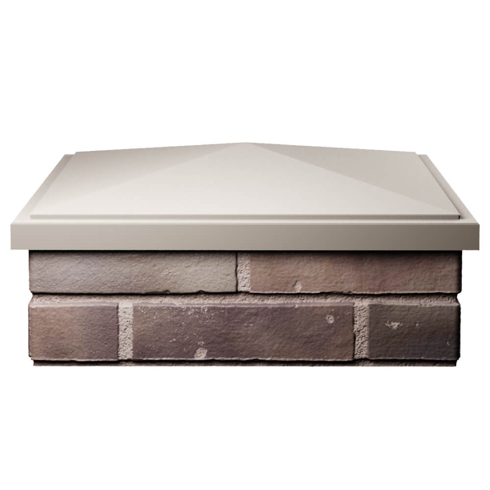 Колпак Zking БонаМоно Бежевый на столб 2х2 кирпича (515х515, 530х530мм) Евпатория фото