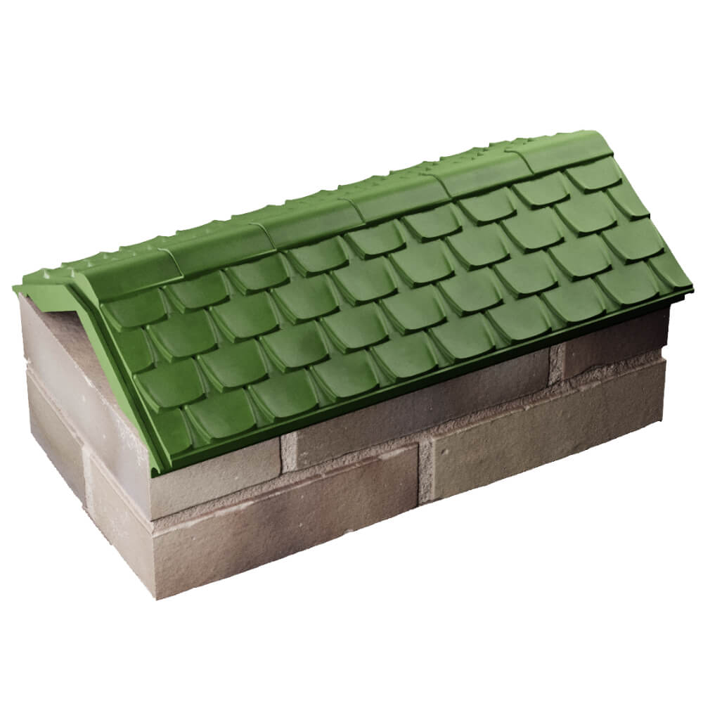 Парапет Zking Эльбрус Зеленый с посадкой на 1 кирпич (255мм) в Евпатории фото