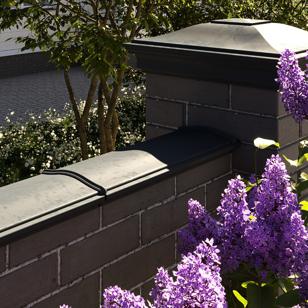 Парапет Zking Монблан Черный посадка на 0.5 кирпича (130мм) в Евпатории фото