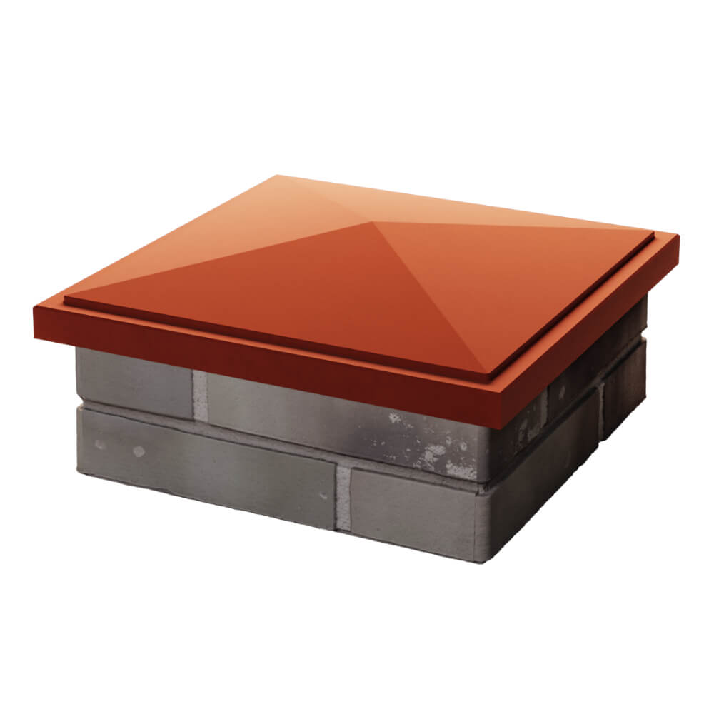 Колпак Zking БонаМоно Красный на столб 1.5х1.5 кирпича (385х385, 400х400мм) в Евпатории фото