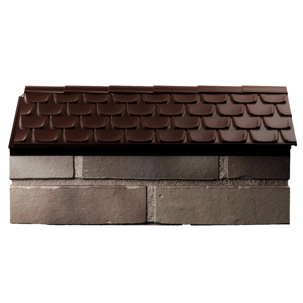 Парапет Zking Эльбрус Коричневый с посадкой на 1 кирпич (255мм) в Евпатории фото