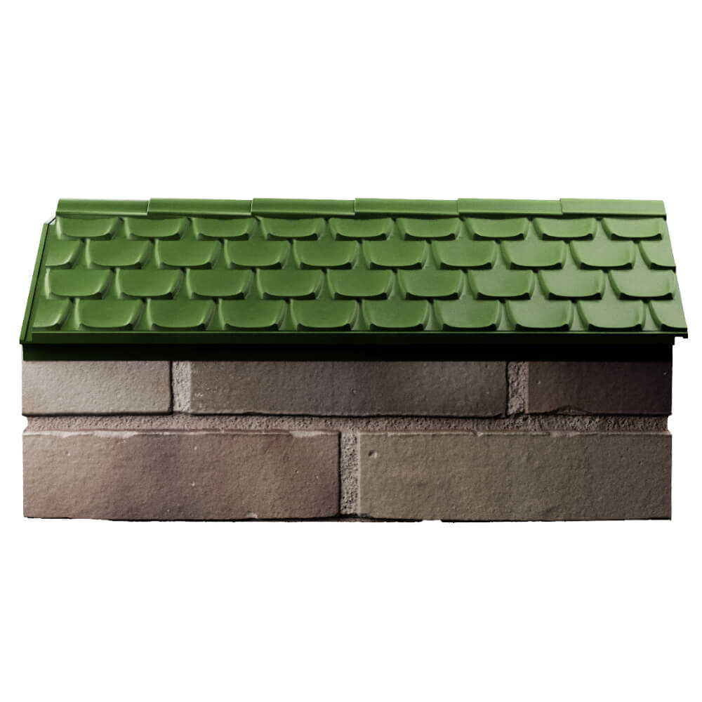 Парапет Zking Эльбрус Зеленый с посадкой на 1 кирпич (255мм) в Евпатории фото