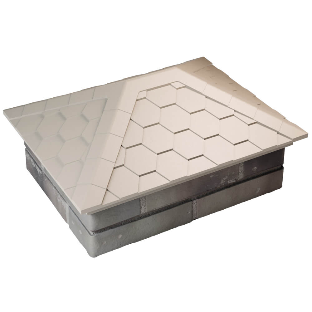 Колпак Zking Эверест Бежевый на столб 2х1.5 кирпича (520х390мм) Евпатория фото