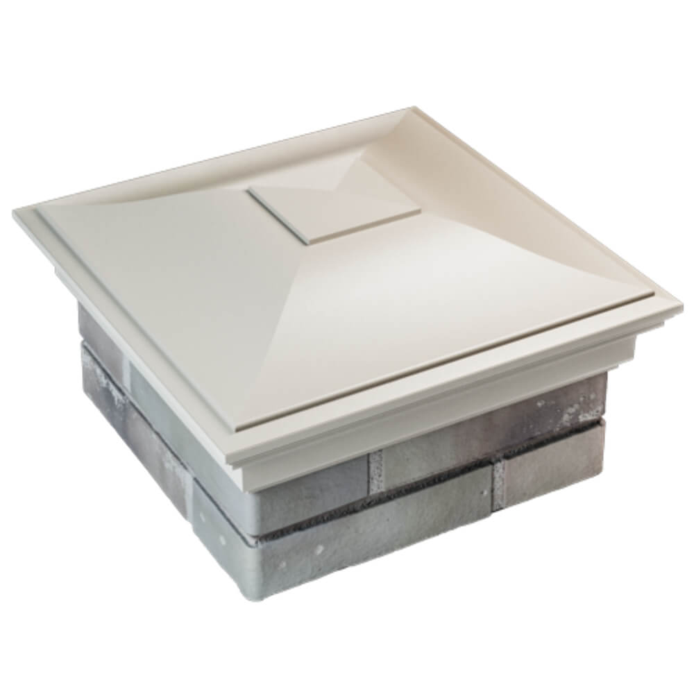 Колпак Zking Монблан Бежевый на столб 1.5х1.5 кирпича (385х385мм) в Евпатории фото