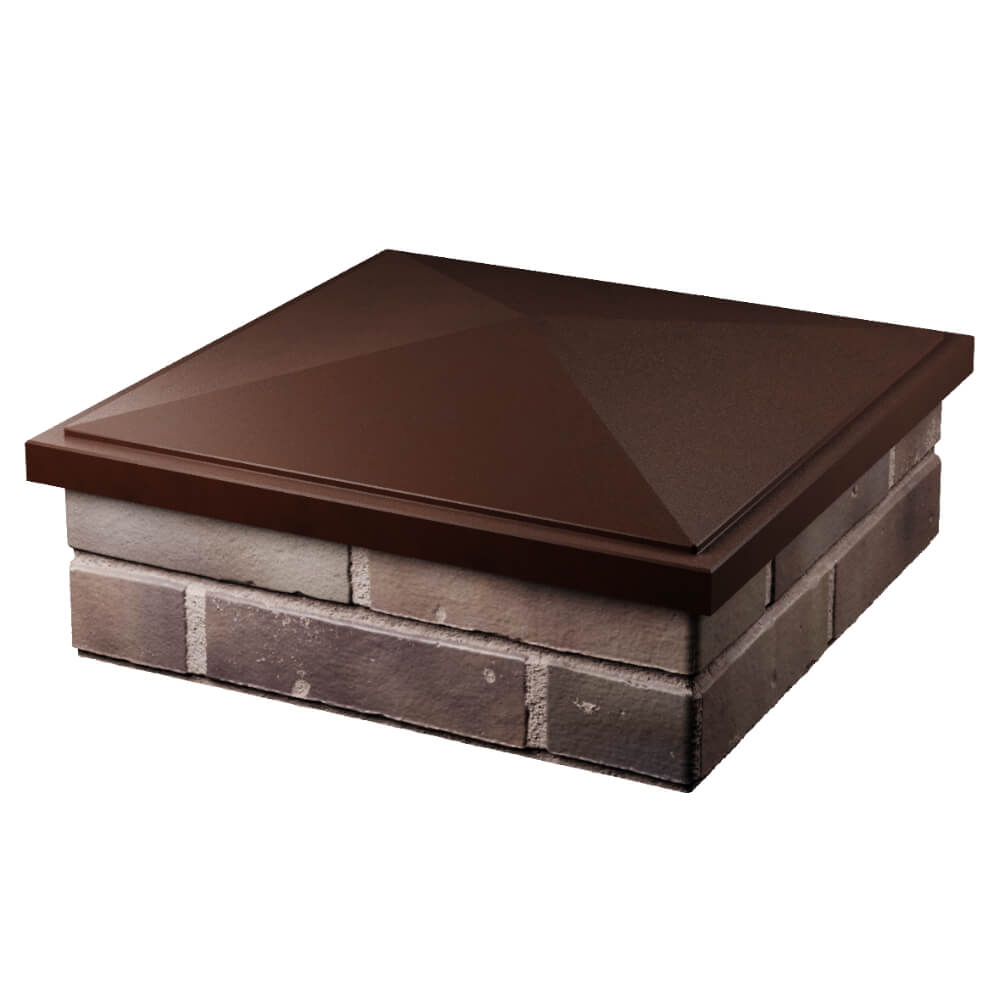 Колпак Zking БонаМоно Коричневый на столб 2х2 кирпича (515х515, 530х530мм) в Евпатории фото