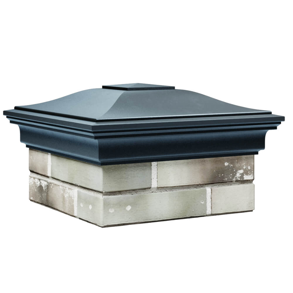 Колпак Zking Монблан Серый на столб 1.5х1.5 кирпича (385х385мм) в Евпатории фото