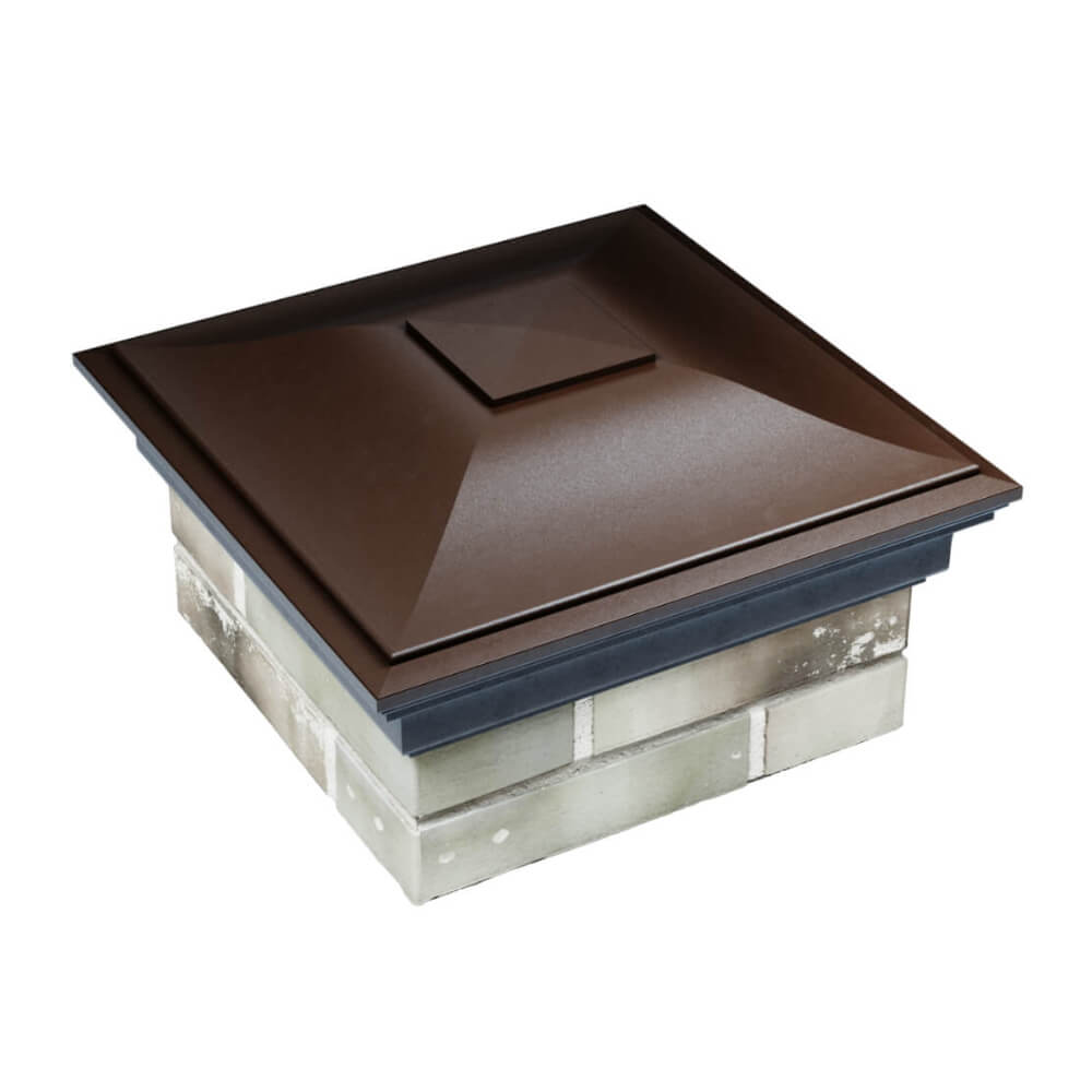 Колпак Zking Монблан Коричневый на столб 1.5х1.5 еврокирпича 0.7НФ (355х355мм) в Евпатории фото