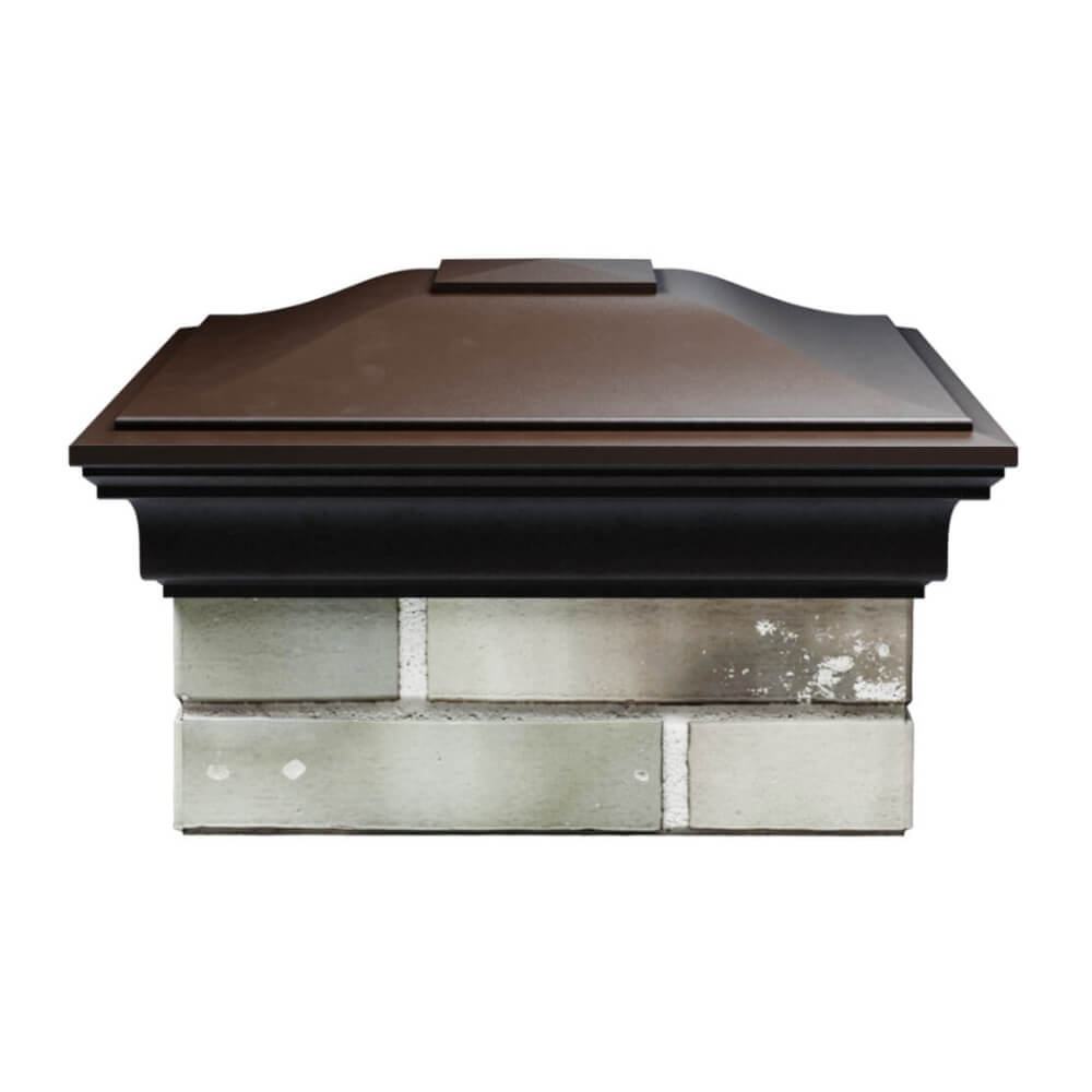 Колпак Zking Монблан Коричневый на столб 1.5х1.5 еврокирпича 0.7НФ (355х355мм) Евпатория фото