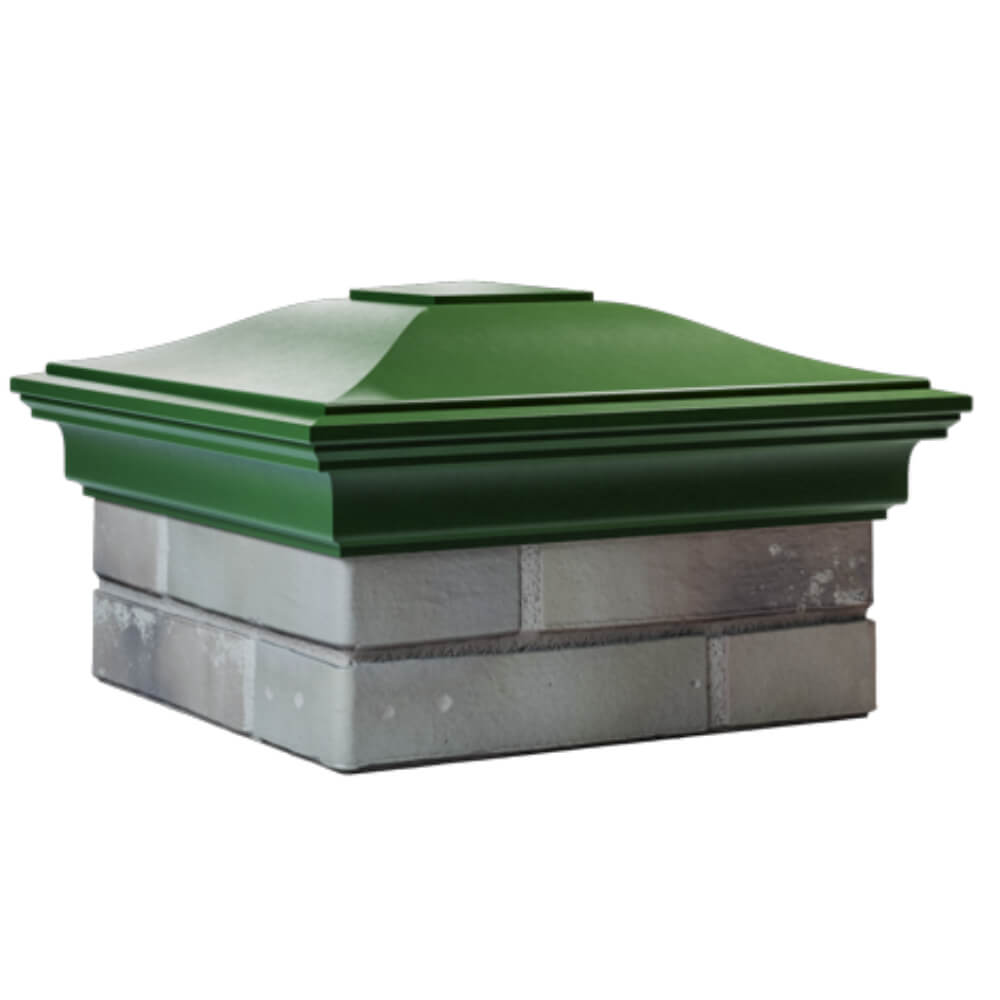 Колпак Zking Монблан Зеленый на столб 1.5х1.5 кирпича (385х385мм) в Евпатории фото