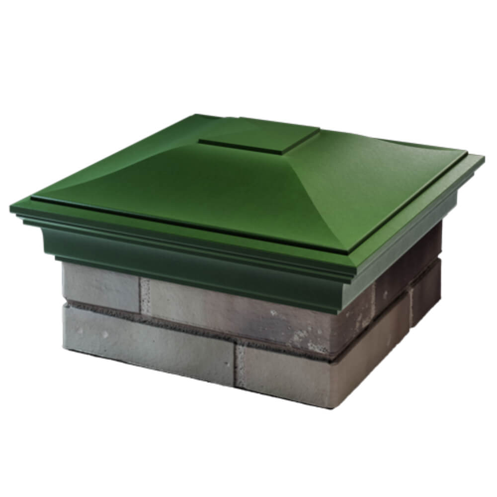 Колпак Zking Монблан Зеленый на столб 1.5х1.5 кирпича (385х385мм) в Евпатории фото