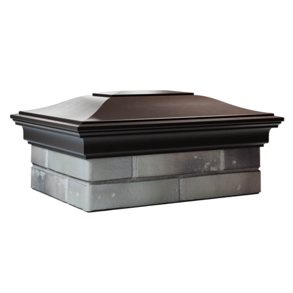 Колпак Zking Монблан Коричневый на столб 2х1.5 кирпича (515х385мм) в Евпатории фото