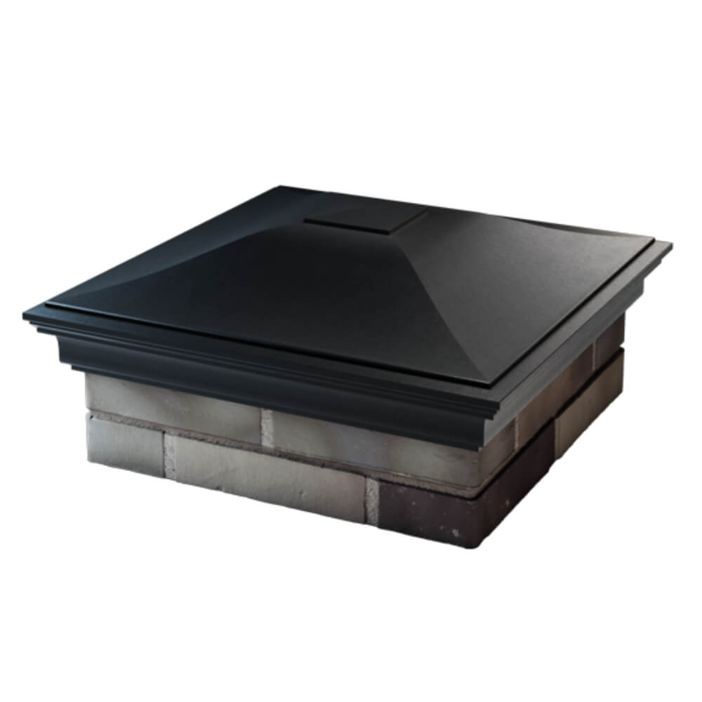 Колпак Zking Монблан Черный на столб 2х2 кирпича (515х515мм) в Евпатории фото