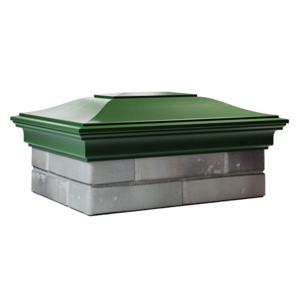 Колпак Zking Монблан Зеленый на столб 2х1.5 кирпича (515х385мм) в Евпатории фото