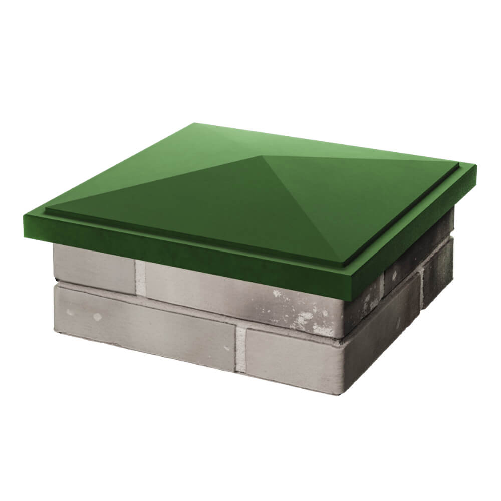 Колпак Zking БонаМоно Зеленый на столб 1.5х1.5 кирпича (385х385, 400х400мм) в Евпатории фото