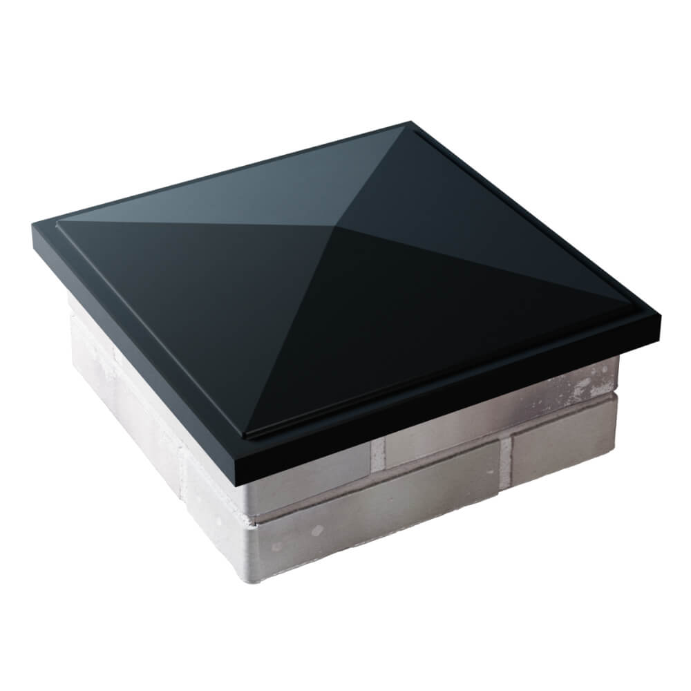 Колпак Zking БонаМоно Черный на столб 1.5х1.5 кирпича (385х385, 400х400мм) в Евпатории фото