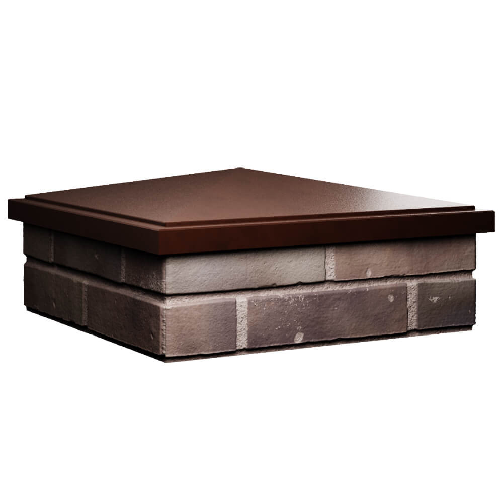 Колпак Zking БонаМоно Коричневый на столб 2х2 кирпича (515х515, 530х530мм) в Евпатории фото