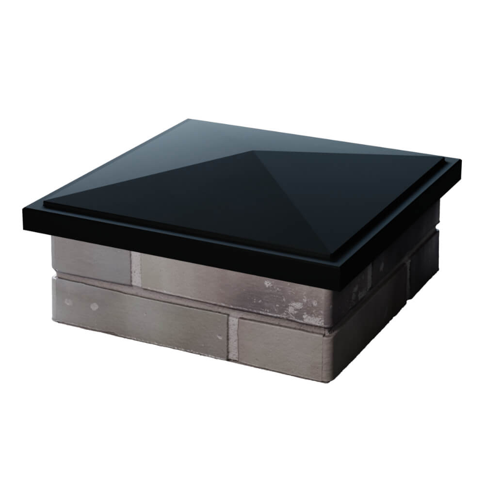 Колпак Zking БонаМоно Черный на столб 1.5х1.5 кирпича (385х385, 400х400мм) в Евпатории фото