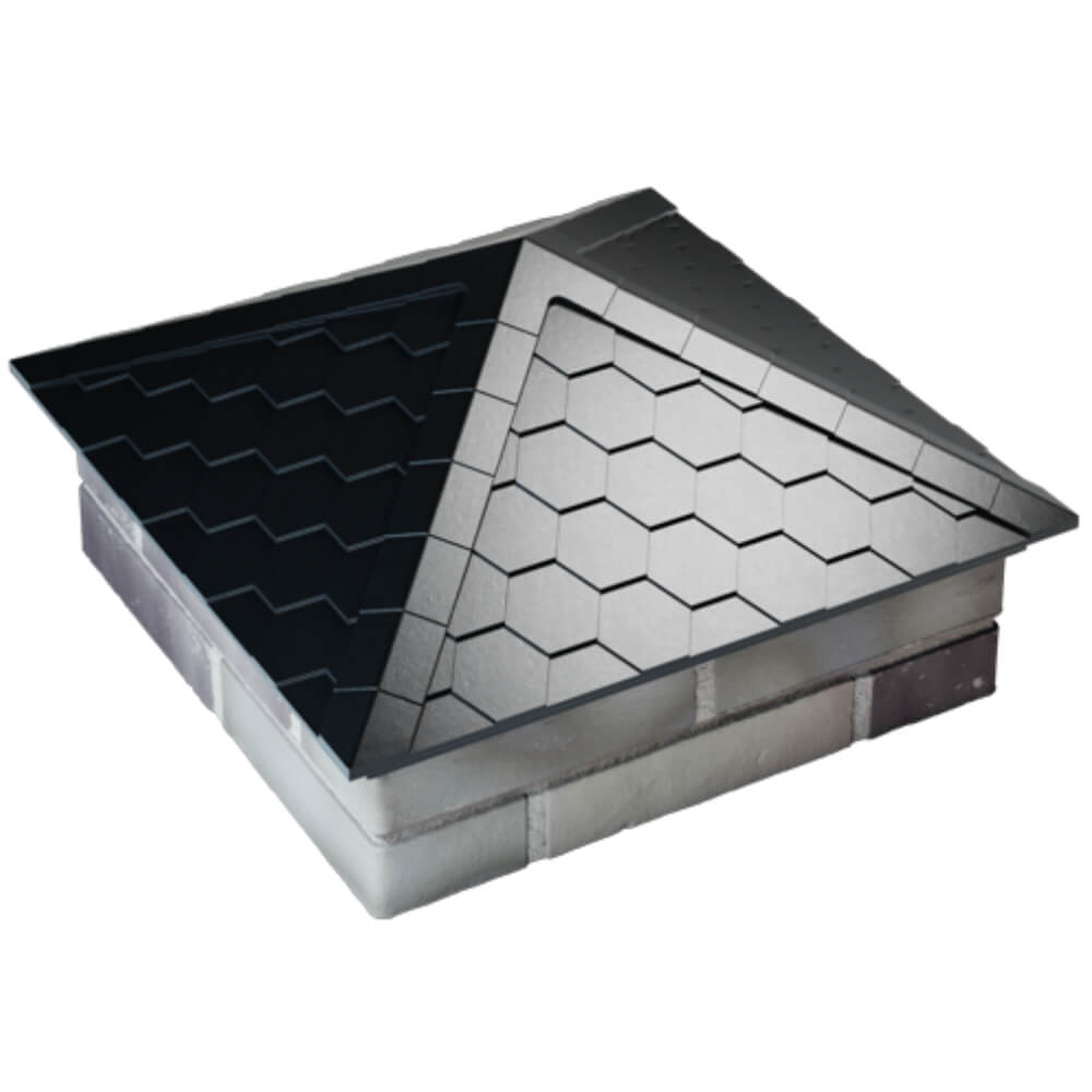 Колпак Zking Эверест Черный на столб 2х2 кирпича (535х535мм) Евпатория фото