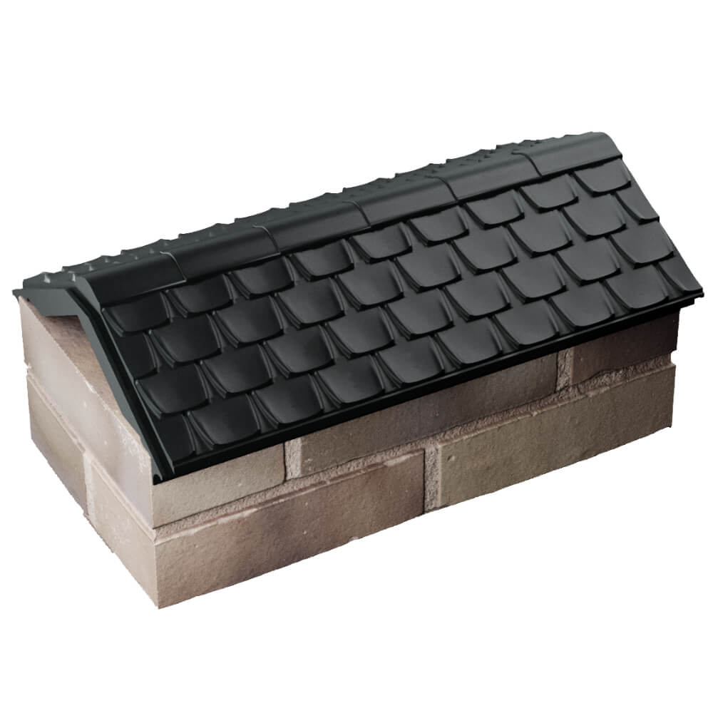 Парапет Zking Эльбрус Черный с посадкой на 1 кирпич (255мм) в Евпатории фото