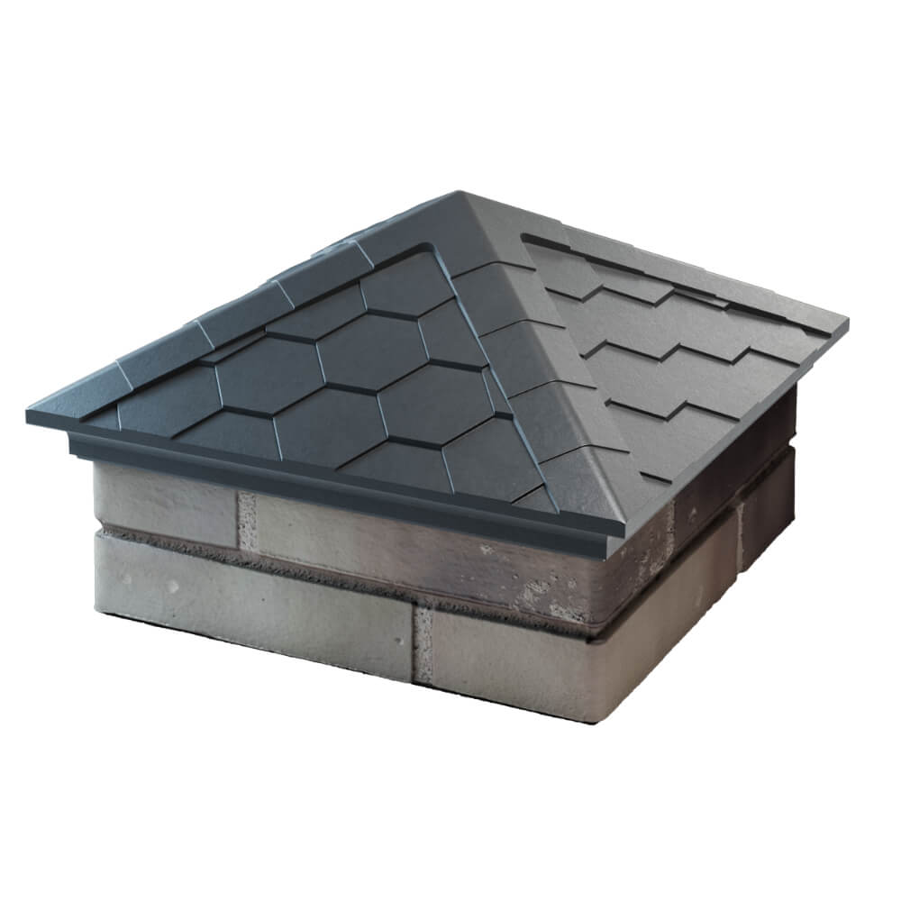 Колпак Zking Эверест Серый на столб 1.5х1.5 кирпича (390х390мм) в Евпатории фото