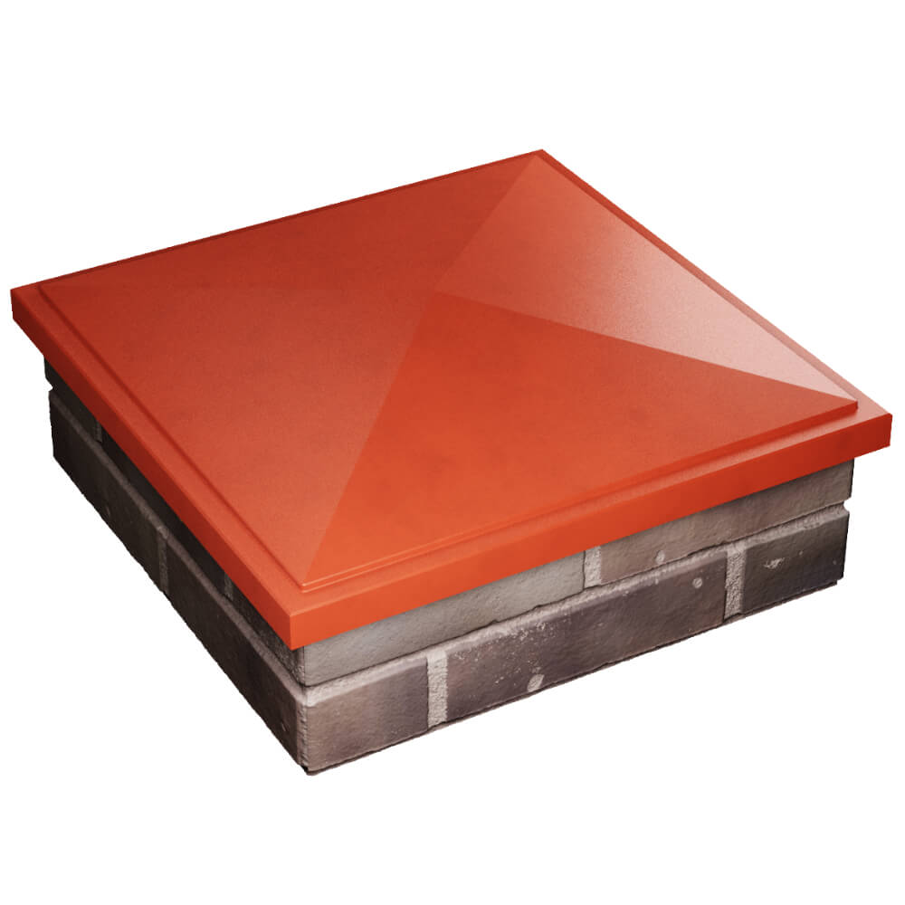 Колпак Zking БонаМоно Красный на столб 2х2 кирпича (515х515, 530х530мм) в Евпатории фото