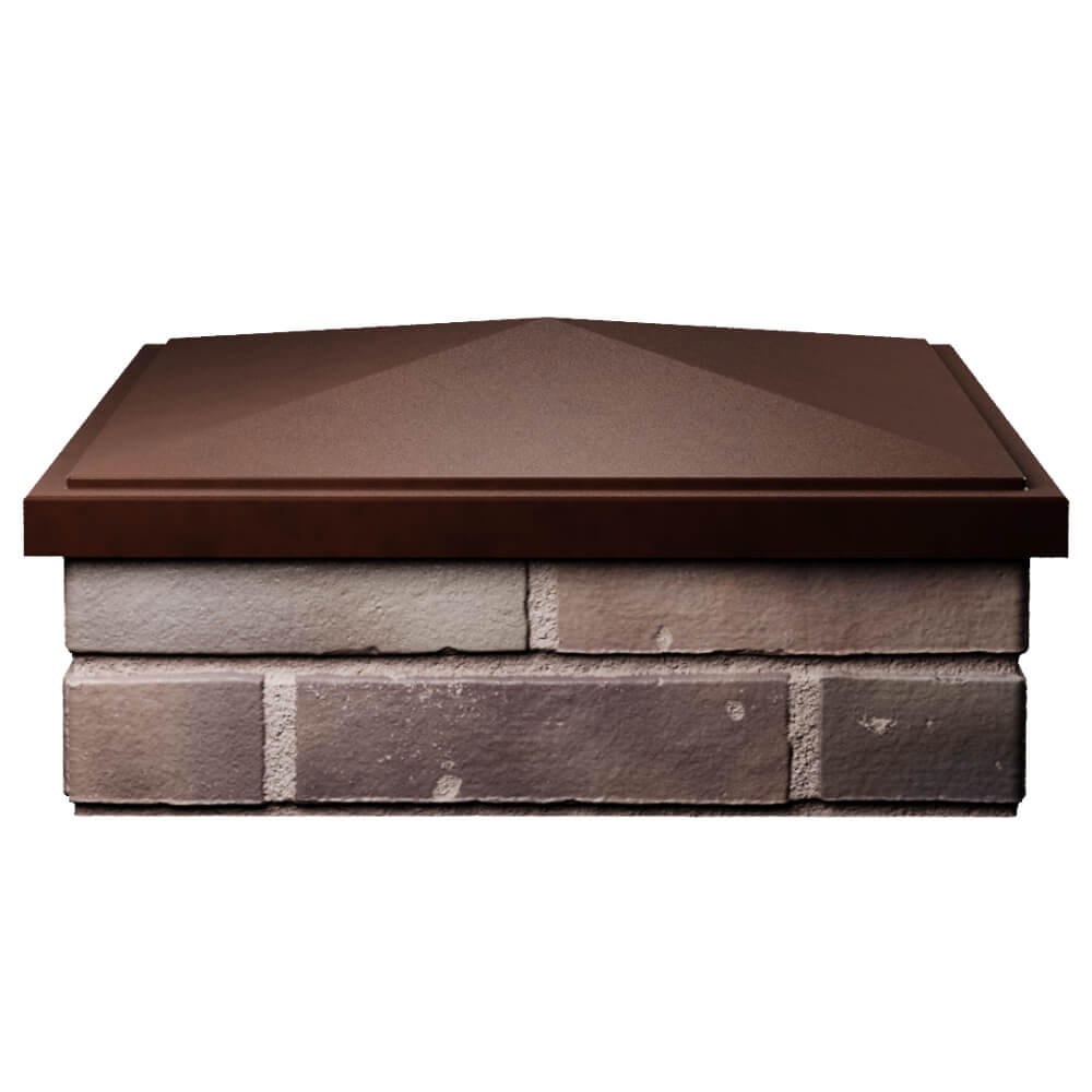 Колпак Zking БонаМоно Коричневый на столб 2х2 кирпича (515х515, 530х530мм) Евпатория фото