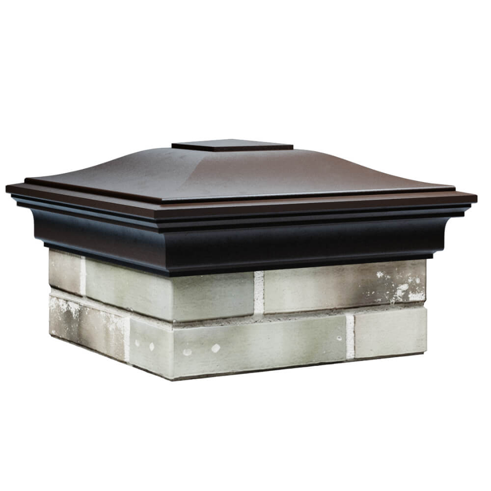 Колпак Zking Монблан Коричневый на столб 1.5х1.5 кирпича (385х385мм) в Евпатории фото