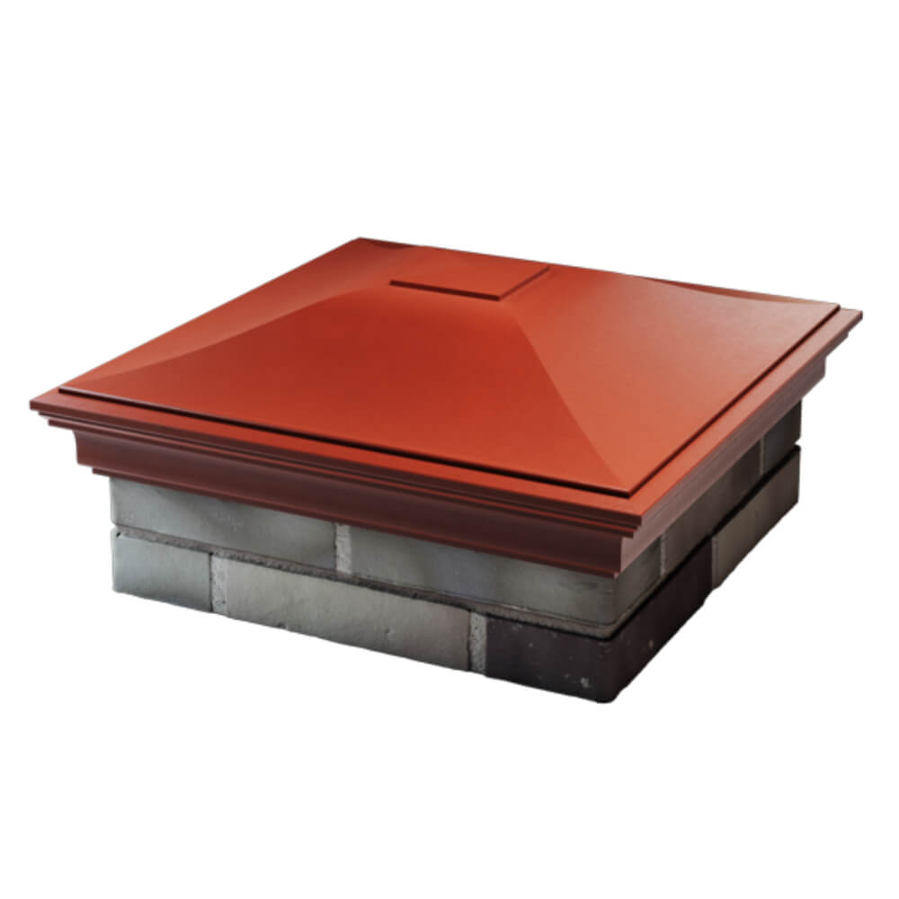 Колпак Zking Монблан Красный на столб 2х2 кирпича (515х515мм) в Евпатории фото